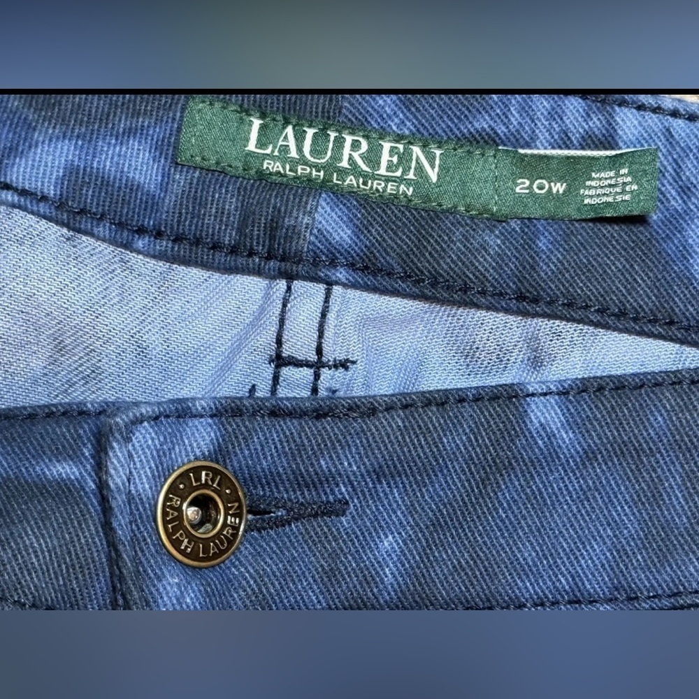 Lauren Ralph Lauren Jeans Womens 20W Blue Acid Wash Premier Skinny Cropped 42" - Picture 6 of 10